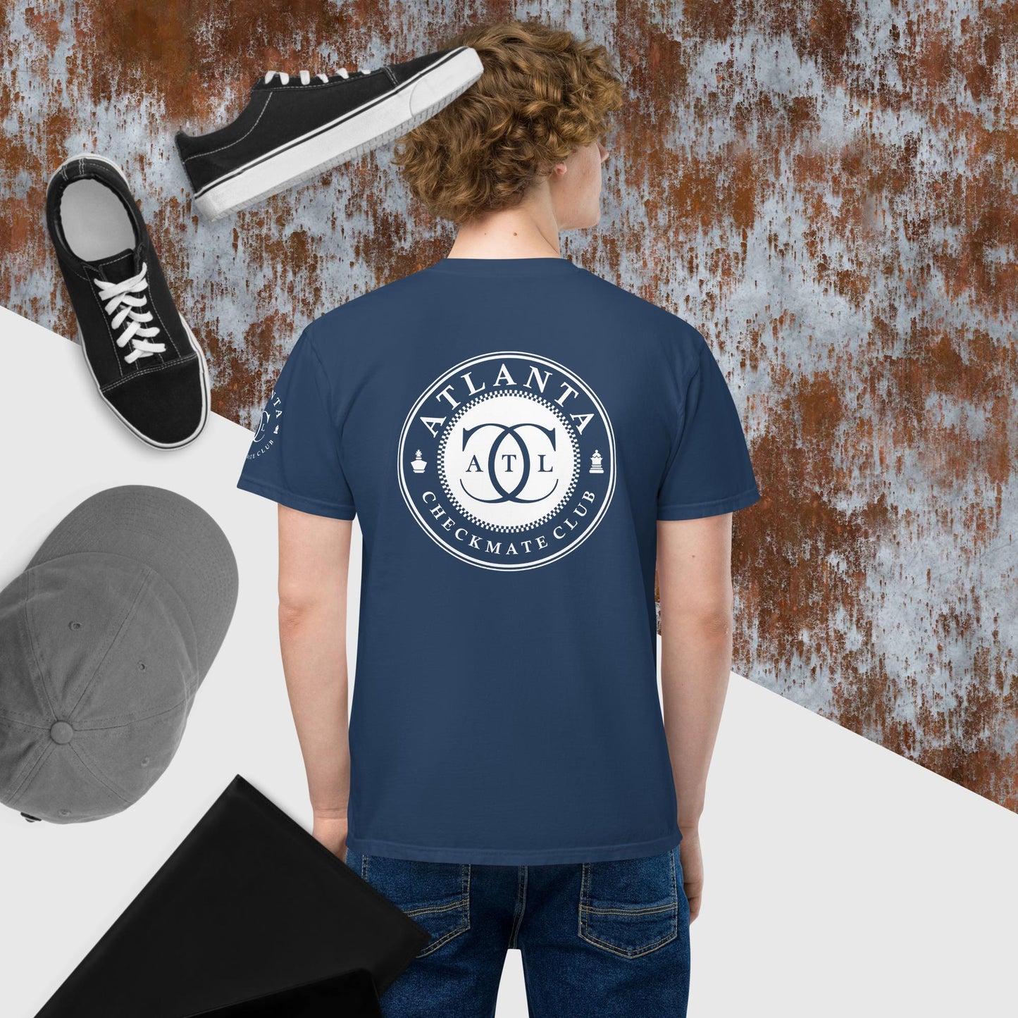 Unisex garment-dyed pocket t-shirt