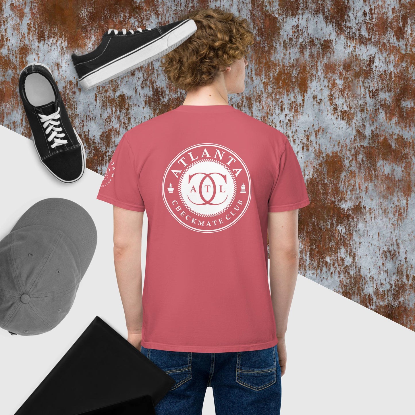 Unisex garment-dyed pocket t-shirt