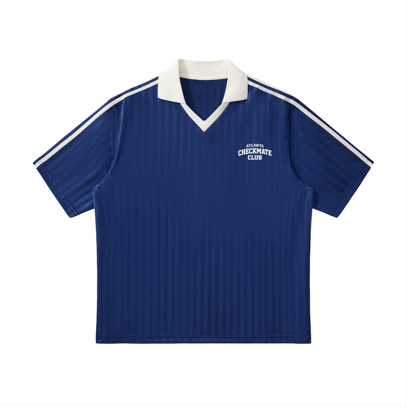 Contrast Collar Striped Soccer Jersey