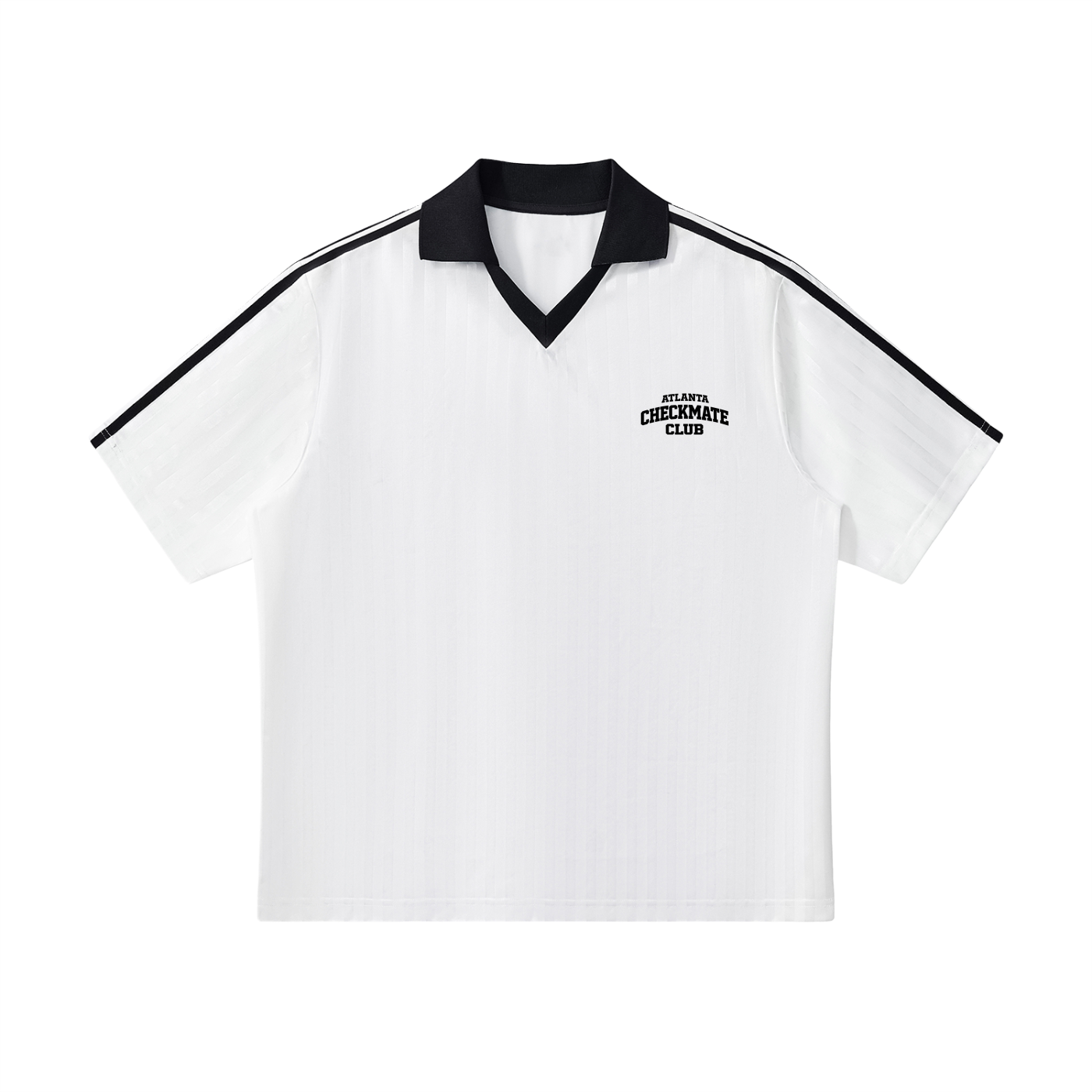Contrast Collar Striped Soccer Jersey